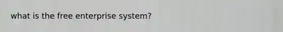 what is the free enterprise system?