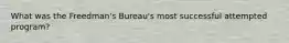 What was the Freedman's Bureau's most successful attempted program?