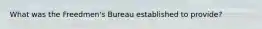 What was the Freedmen's Bureau established to provide?