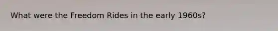 What were the Freedom Rides in the early 1960s?