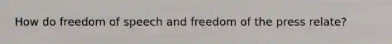 How do freedom of speech and freedom of the press relate?