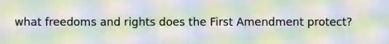 what freedoms and rights does the First Amendment protect?