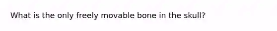 What is the only freely movable bone in the skull?