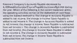 Freemont Company's Accounts Payable decreased by 4,000 and its Income Taxes Payable increased by3,000 during the year. Which of the following is the correct treatment within the operating activities section of the statement of cash flows using the indirect method? a. The change in Accounts Payable is added to net income; the change in Income Taxes Payable is added to net income b. The change in Accounts Payable is added to net income; the change in Income Taxes Payable is subtracted from net income c. The change in Accounts Payable is subtracted from net income; the change in Income Taxes Payable is added to net income d. The change in Accounts Payable is subtracted from net income; the change in Income Taxes Payable is subtracted from net income