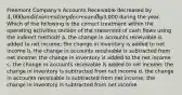 Freemont Company's Accounts Receivable decreased by 4,000 and its inventory decreased by3,000 during the year. Which of the following is the correct treatment within the operating activities section of the statement of cash flows using the indirect method? a. the change in accounts receivable is added to net income; the change in inventory is added to net income b. the change in accounts receivable is subtracted from net income; the change in inventory is added to the net income c. the change in accounts receivable is added to net income; the change in inventory is subtracted from net income d. the change in accounts receivable is subtracted from net income; the change in inventory is subtracted from net income