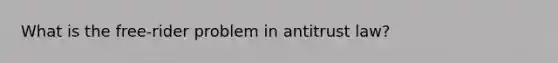 What is the free-rider problem in antitrust law?