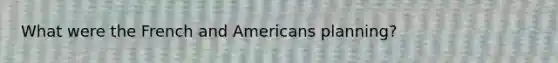 What were the French and Americans planning?