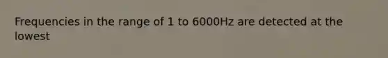 Frequencies in the range of 1 to 6000Hz are detected at the lowest