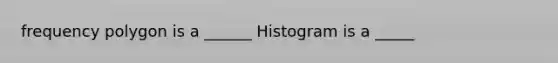 frequency polygon is a ______ Histogram is a _____