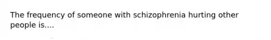 The frequency of someone with schizophrenia hurting other people is....