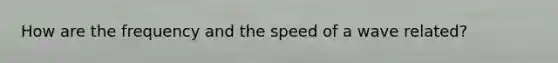 How are the frequency and the speed of a wave related?