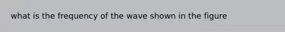 what is the frequency of the wave shown in the figure