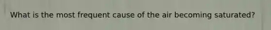 What is the most frequent cause of the air becoming saturated?