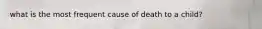 what is the most frequent cause of death to a child?