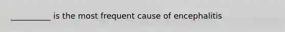 __________ is the most frequent cause of encephalitis