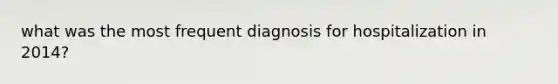 what was the most frequent diagnosis for hospitalization in 2014?