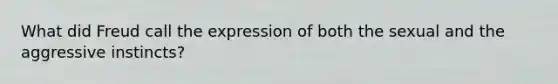 What did Freud call the expression of both the sexual and the aggressive instincts?