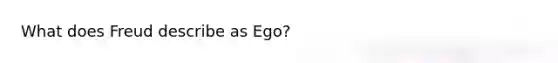 What does Freud describe as Ego?