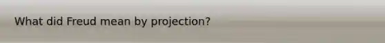 What did Freud mean by projection?