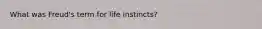 What was Freud's term for life instincts?