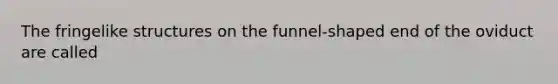 The fringelike structures on the funnel-shaped end of the oviduct are called