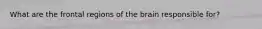What are the frontal regions of the brain responsible for?