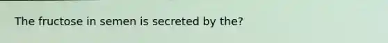 The fructose in semen is secreted by the?