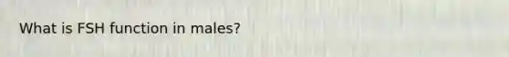 What is FSH function in males?