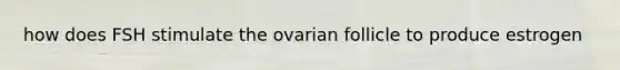 how does FSH stimulate the ovarian follicle to produce estrogen