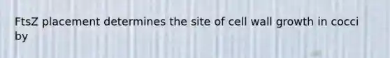 FtsZ placement determines the site of cell wall growth in cocci by
