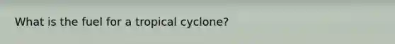 What is the fuel for a tropical cyclone?