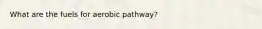 What are the fuels for aerobic pathway?