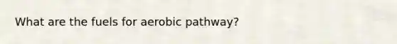 What are the fuels for aerobic pathway?