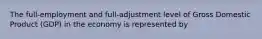 The full-employment and full-adjustment level of Gross Domestic Product (GDP) in the economy is represented by