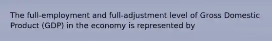 The full-employment and full-adjustment level of Gross Domestic Product (GDP) in the economy is represented by