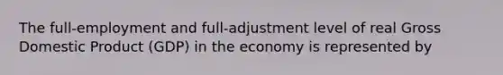 The​ full-employment and​ full-adjustment level of real Gross Domestic Product​ (GDP) in the economy is represented by