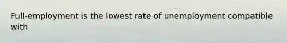 Full-employment is the lowest rate of unemployment compatible with