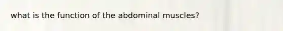 what is the function of the abdominal muscles?