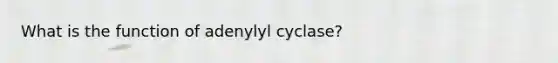 What is the function of adenylyl cyclase?