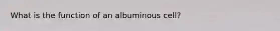 What is the function of an albuminous cell?