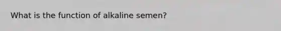 What is the function of alkaline semen?