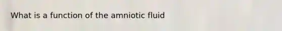 What is a function of the amniotic fluid