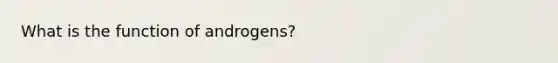 What is the function of androgens?