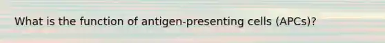 What is the function of antigen-presenting cells (APCs)?