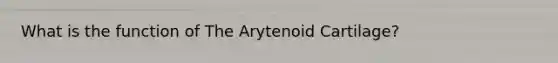 What is the function of The Arytenoid Cartilage?