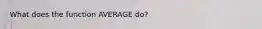 What does the function AVERAGE do?