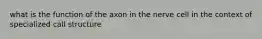 what is the function of the axon in the nerve cell in the context of specialized call structure