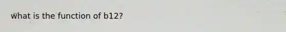 what is the function of b12?