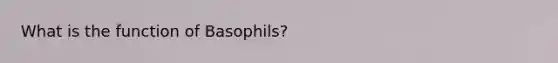 What is the function of Basophils?