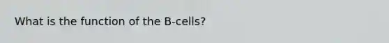 What is the function of the B-cells?